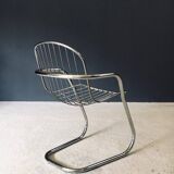 Mid-Century Modern Chrome Dining Chairs by Gastone Rinaldi, Italy, 1970s, Set of 6