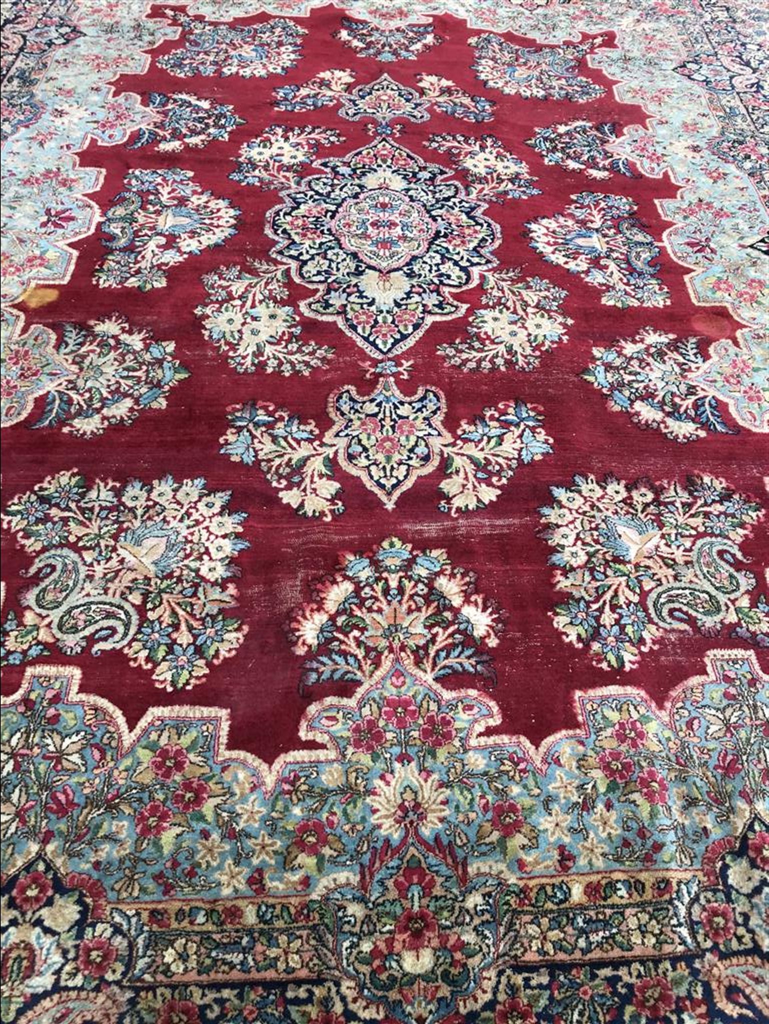 Persian Kerman rug handmade 273 x 353 cm