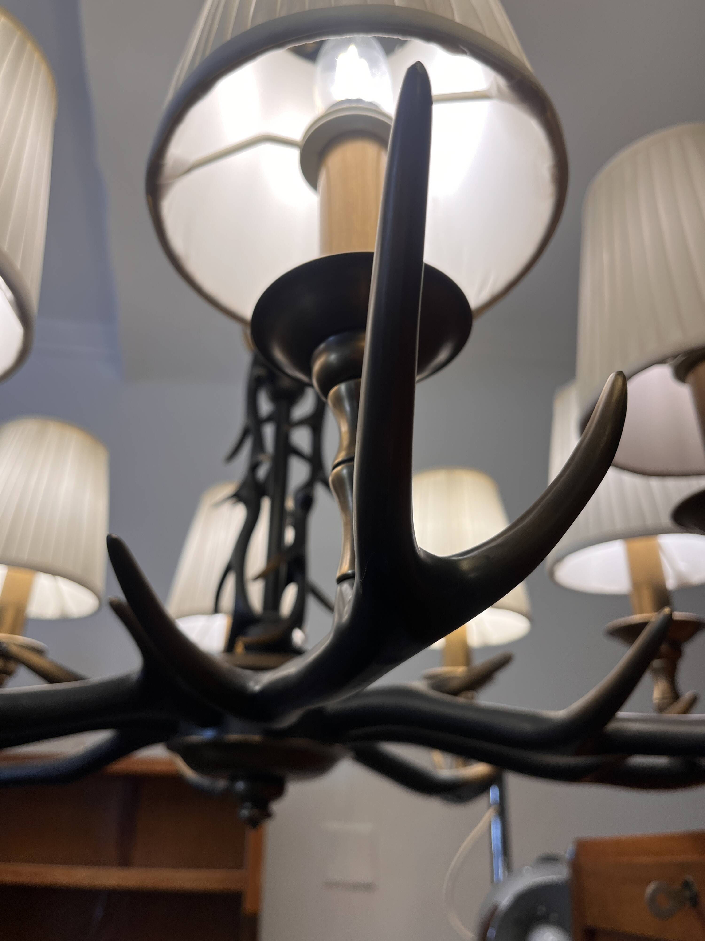 lustrous golden bronze deer antler style
