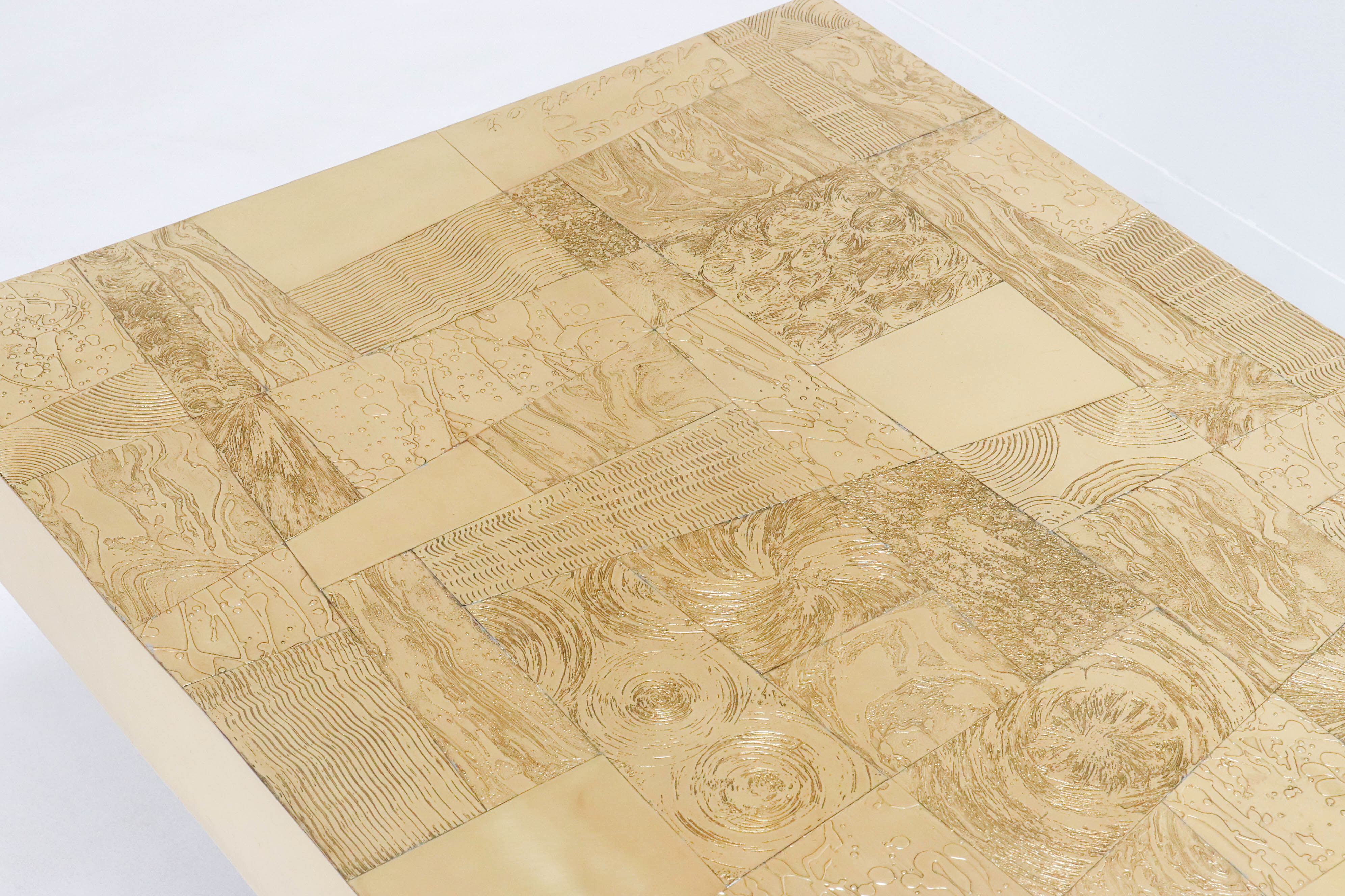 A Brass Etched Coffee Table