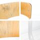 Chaise vintage Mid-Century bois et métal blanc style industriel scandinave