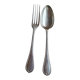 12 spoon and 12 forks in Christofle silver metal in box