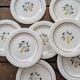 Vintage dessert plates – floral bouquet – French earthenware