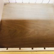 Vintage low storage cabinet blond oak Circa 60