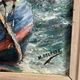 Oil on canvas Boat at the coast of Etel Damgan, Morbihan - H. Delille