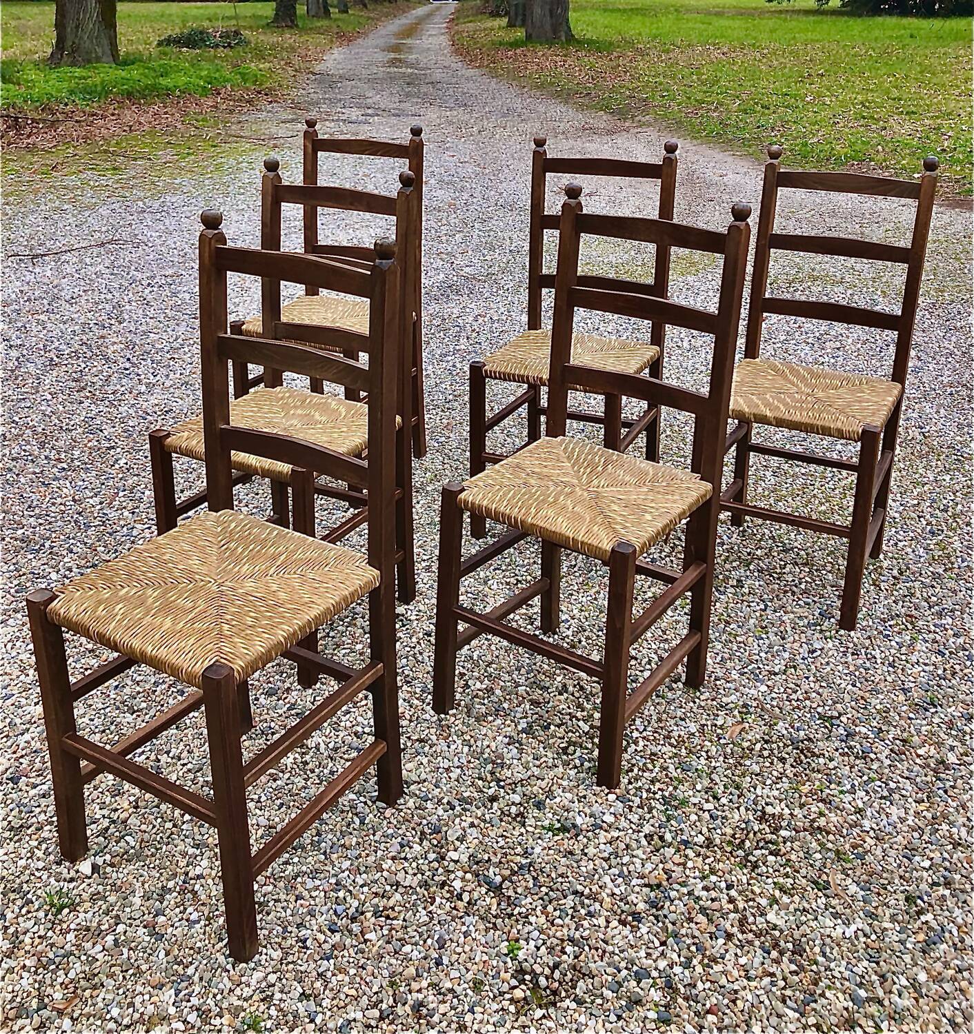 Brutalist mulched chairs series