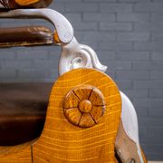 Chaise Barbier Art Déco Chêne et Cuir
