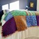 Vintage wool patchwork plaid