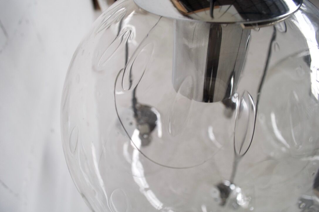 Chromium waterfall chandelier chromed by Raak holland 70