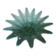 Opalescent glass bowl in the Murano style with a silver-plated metal base.