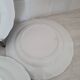 6 earthenware plates with floral and pastoral scene motifs