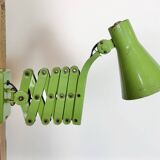 Green Industrial German Scissor Wall Lamp from Kaiser Leuchten, 1960s