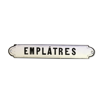 Enamelled pharmacy plate