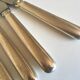 Set 10 1960 silver metal steel blade brewery knives