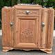 Art Deco sideboard renovated in solid walnut and large antique marble from the 1930s.