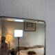 Vintage 1930s triptych barber mirror, beveled black crystal - 25 x 59 cm
