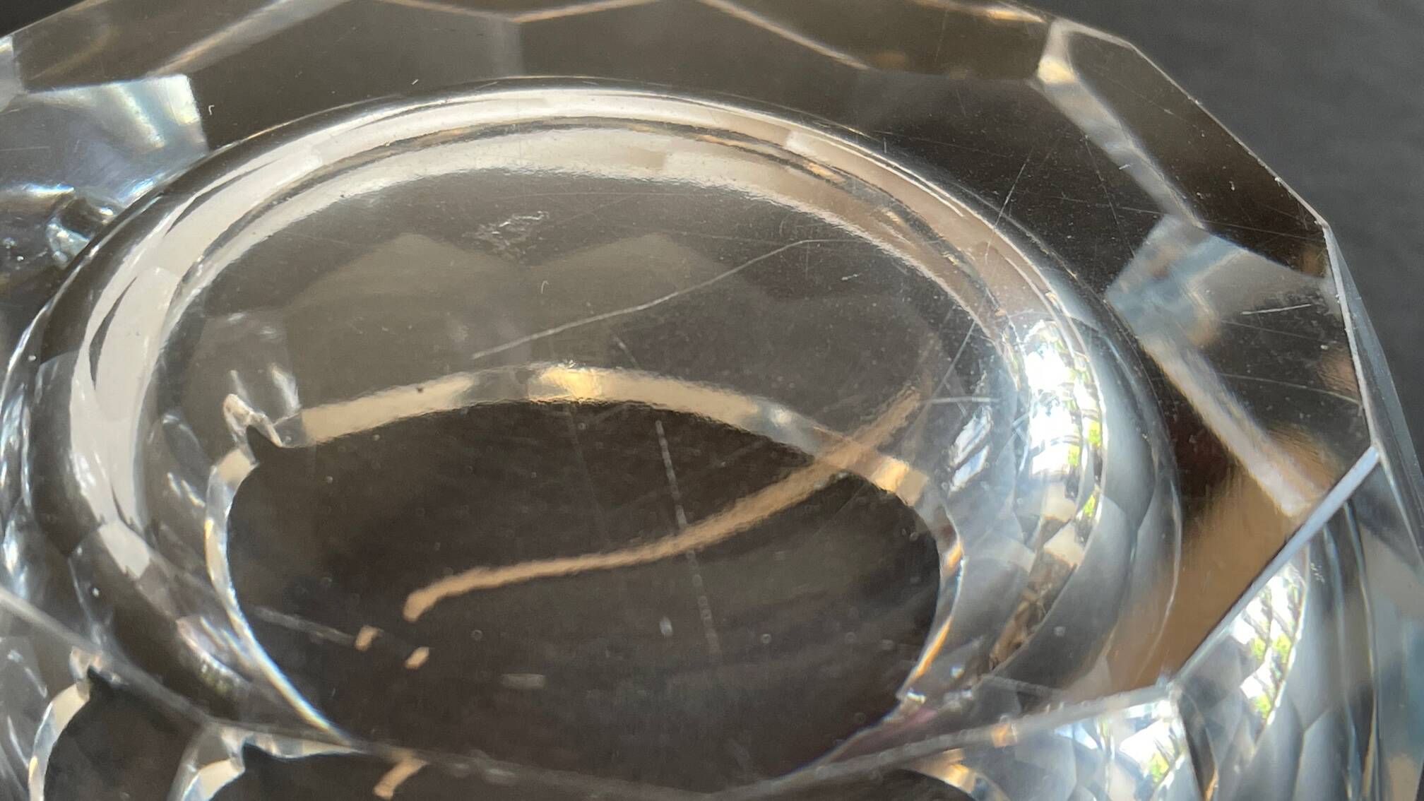 Vintage Multifaceted Crystal Ashtray