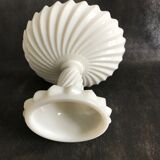 Standing cup - Art nouveau - white opaline