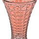 Vase en verre moulé transparent à décor de facettes, années 1950