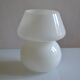 mushroom night light opal glass white Italy 80's 1980