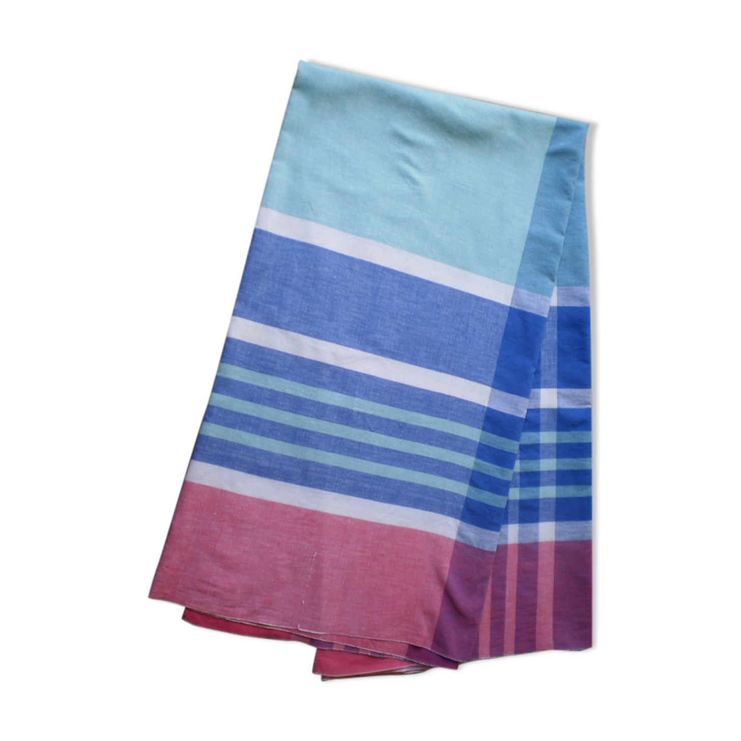 Vintage cotton square table cloth 60-70s