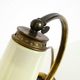 Beautiful, rare brass table lamp with glass shade | 1940s