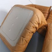 Cognac leather Ligne Roset Togo set from 2010 designed by Michel Ducaroy