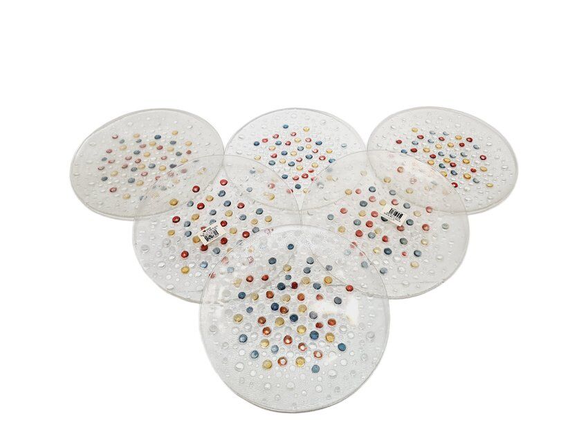 Rotor dessert set by J. Drost for Ząbkowice Gospodarcza Huta, Poland, 1970s, set of 6