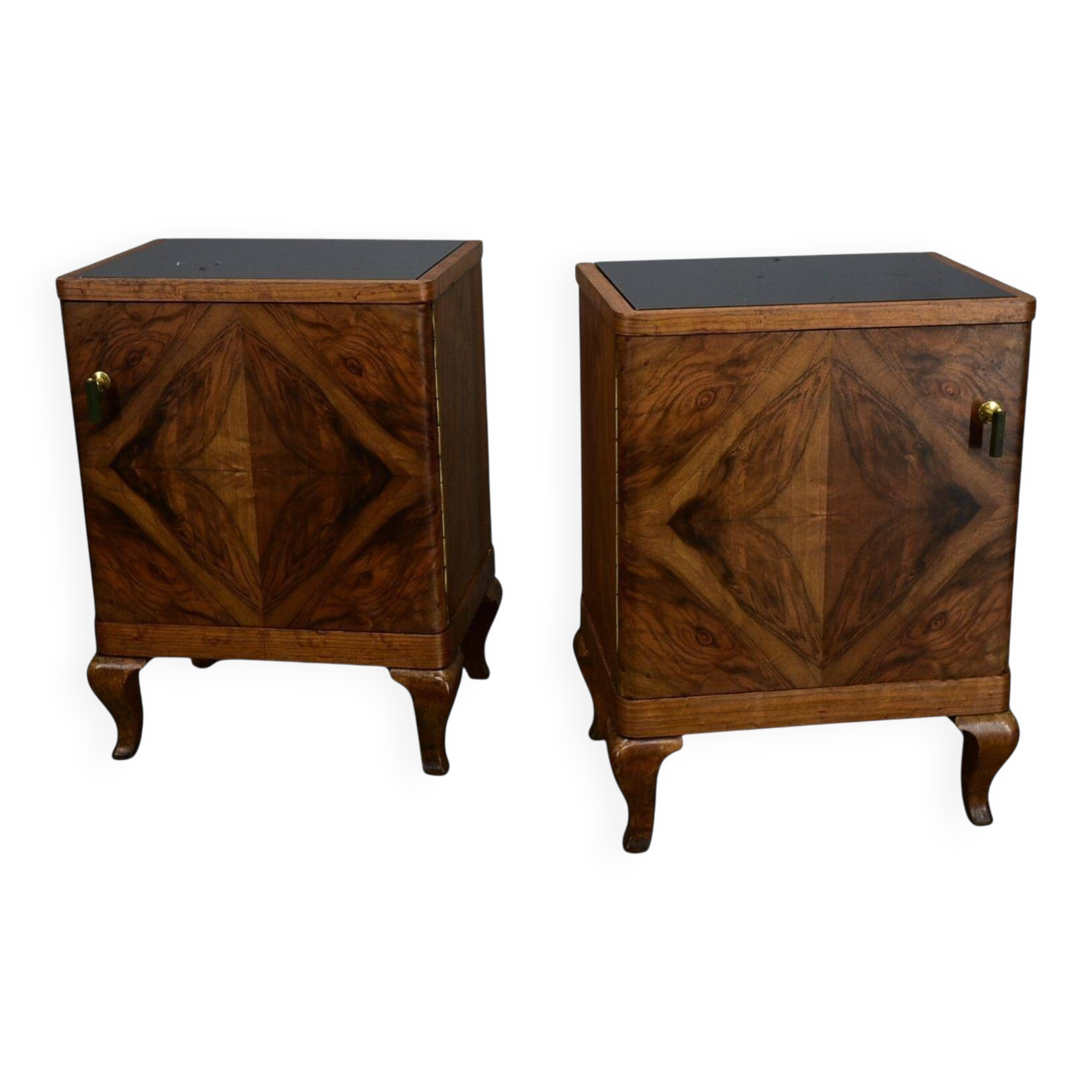 1932s pair of art deco bedside tables, Czechoslovakia
