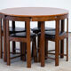 Table set and built-in chairs (x4) Vintage Scandinavian 1960