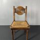 6 Farmhouse wood turned rush dining chairs