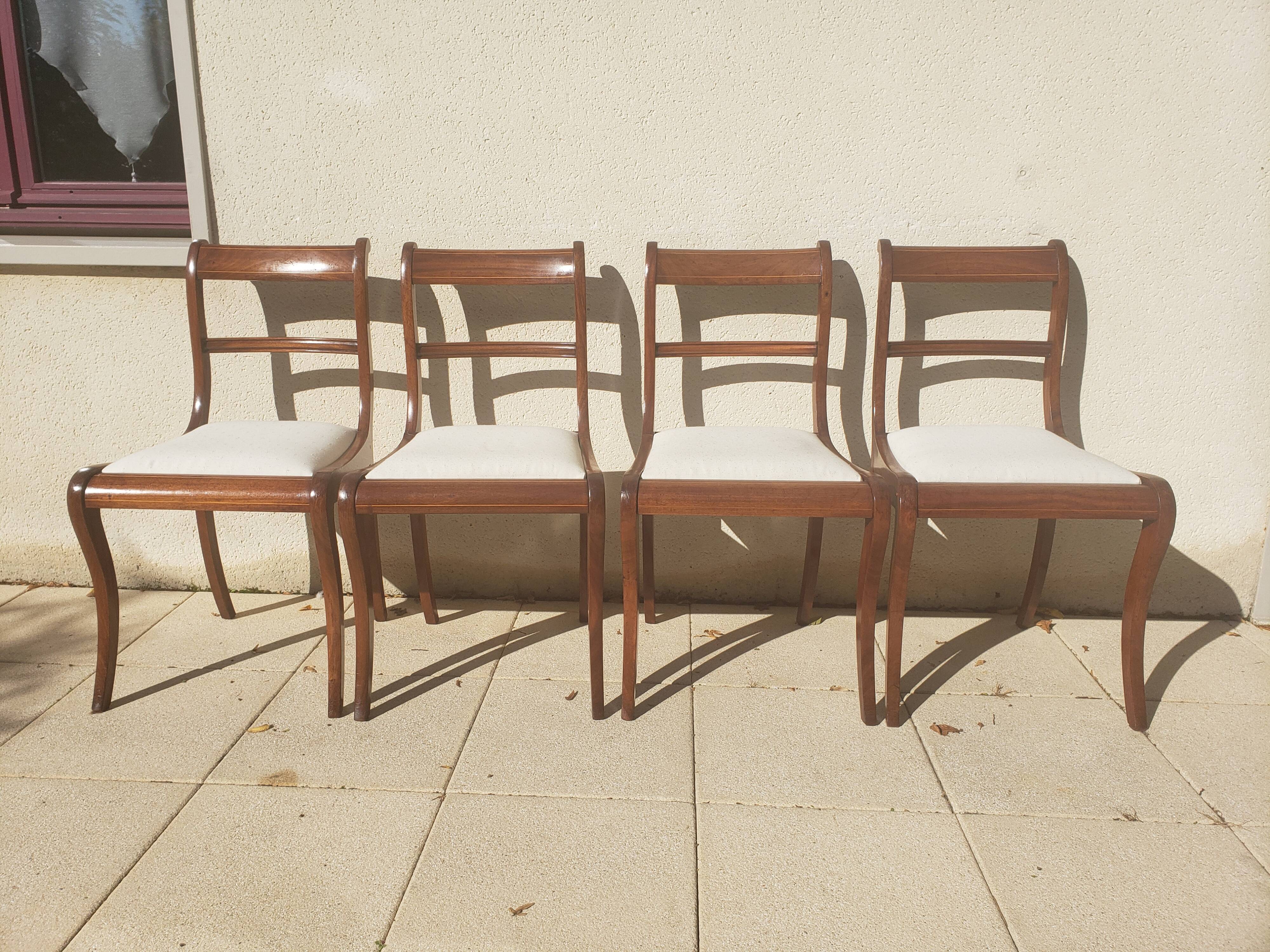 4 Antique Louis Philippe Chairs
