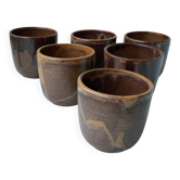 6 tasses en grès Breugnot