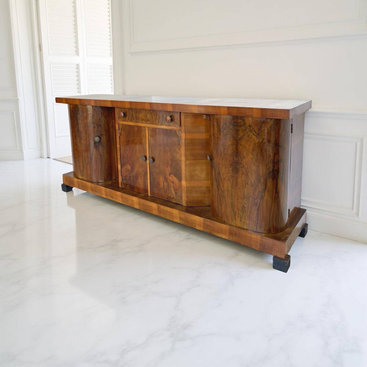 Impressionnant buffet Art déco italien des années 1930/1940