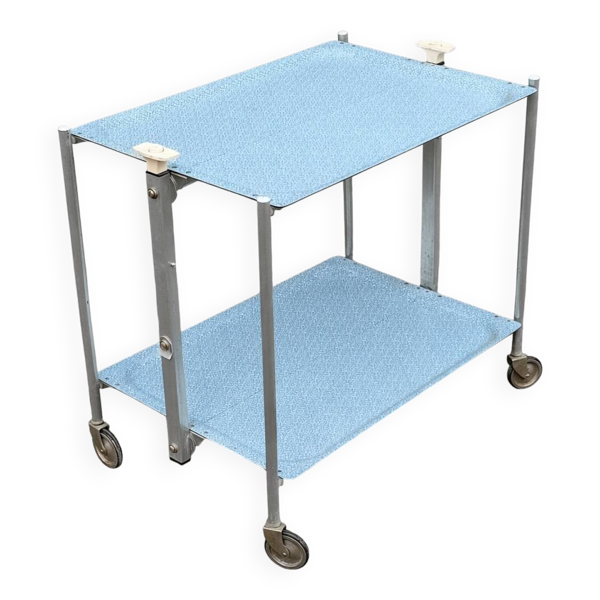 Table pliante roulante années 1980 vintage