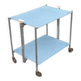 Vintage 1980s folding rolling table