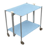 Vintage 1980s folding rolling table