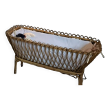 Vintage rattan cradle