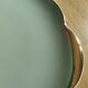 Plat à tarte Villeroy & Boch céladon et or