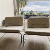 Pair of vintage lounge chairs DUX International from the 60s-70s.