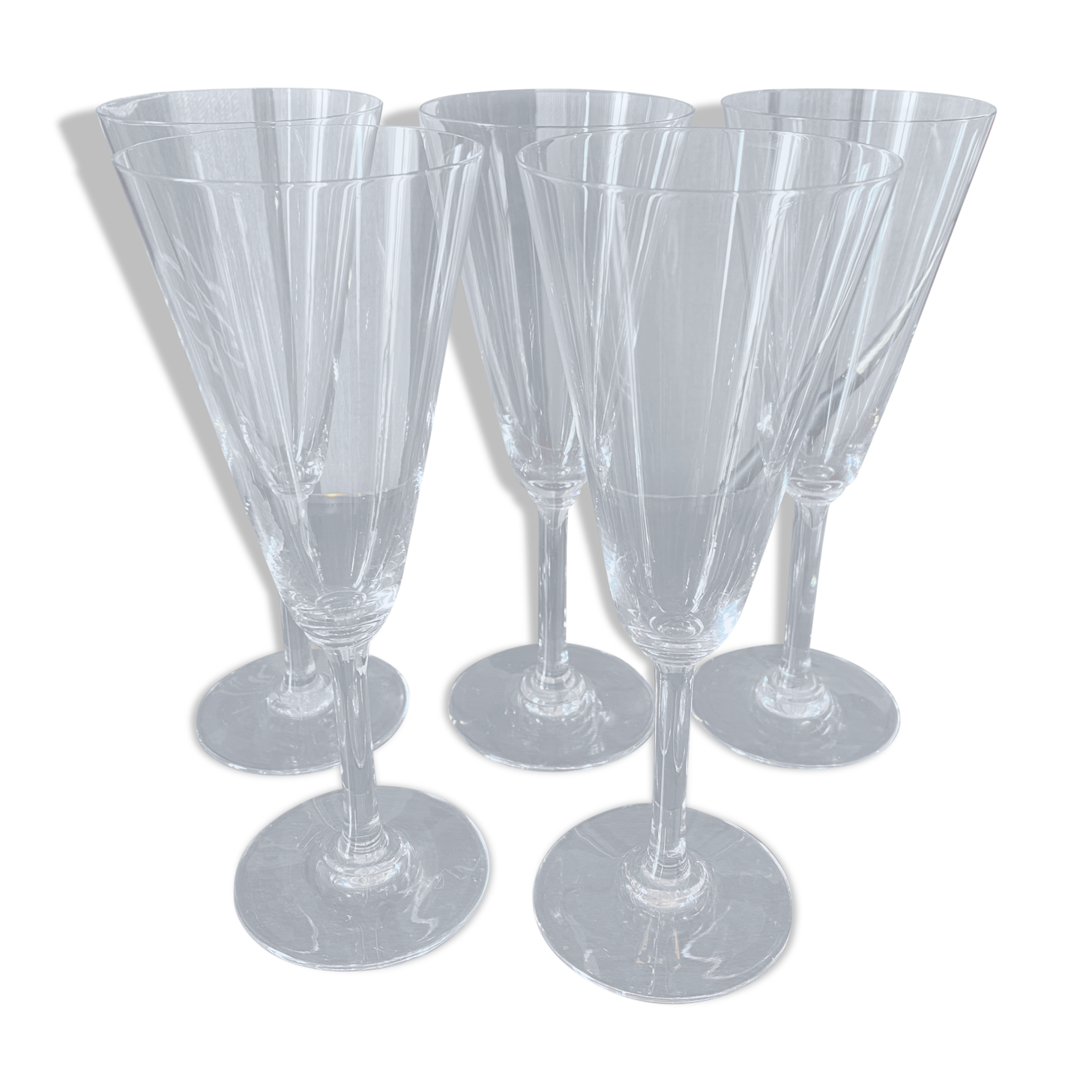 5 baccarat champagne flutes