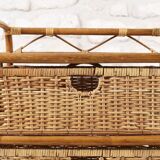 Wicker and rattan chest of drawers with 3 drawers