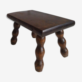Old stool, wooden footrest