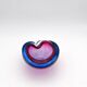 Pocket Glass Murano Flavio Poli Sommerso Fuchsia Blue 17cm