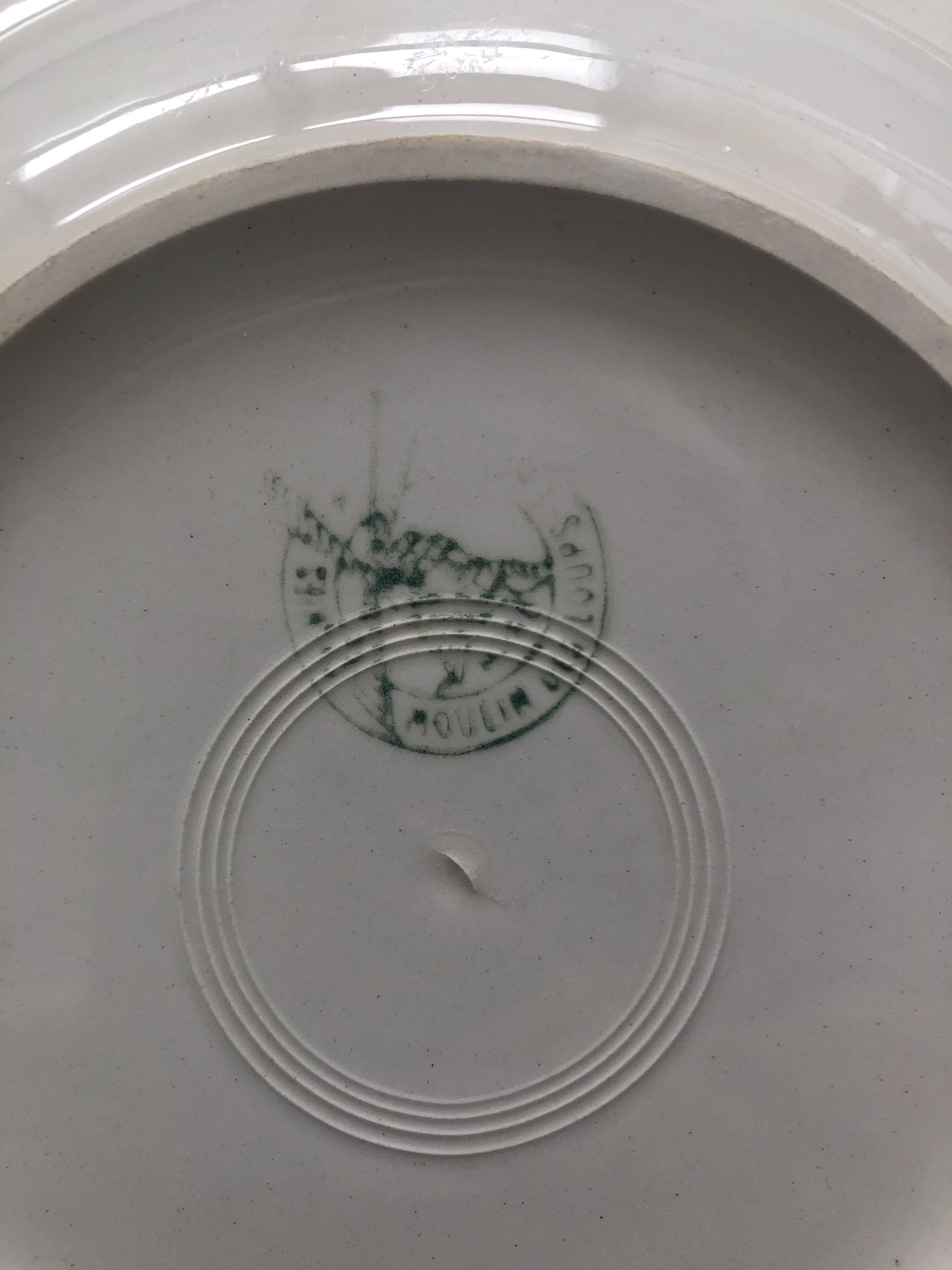 Plate signed France Moulin des Loups