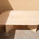 Travertine coffee table