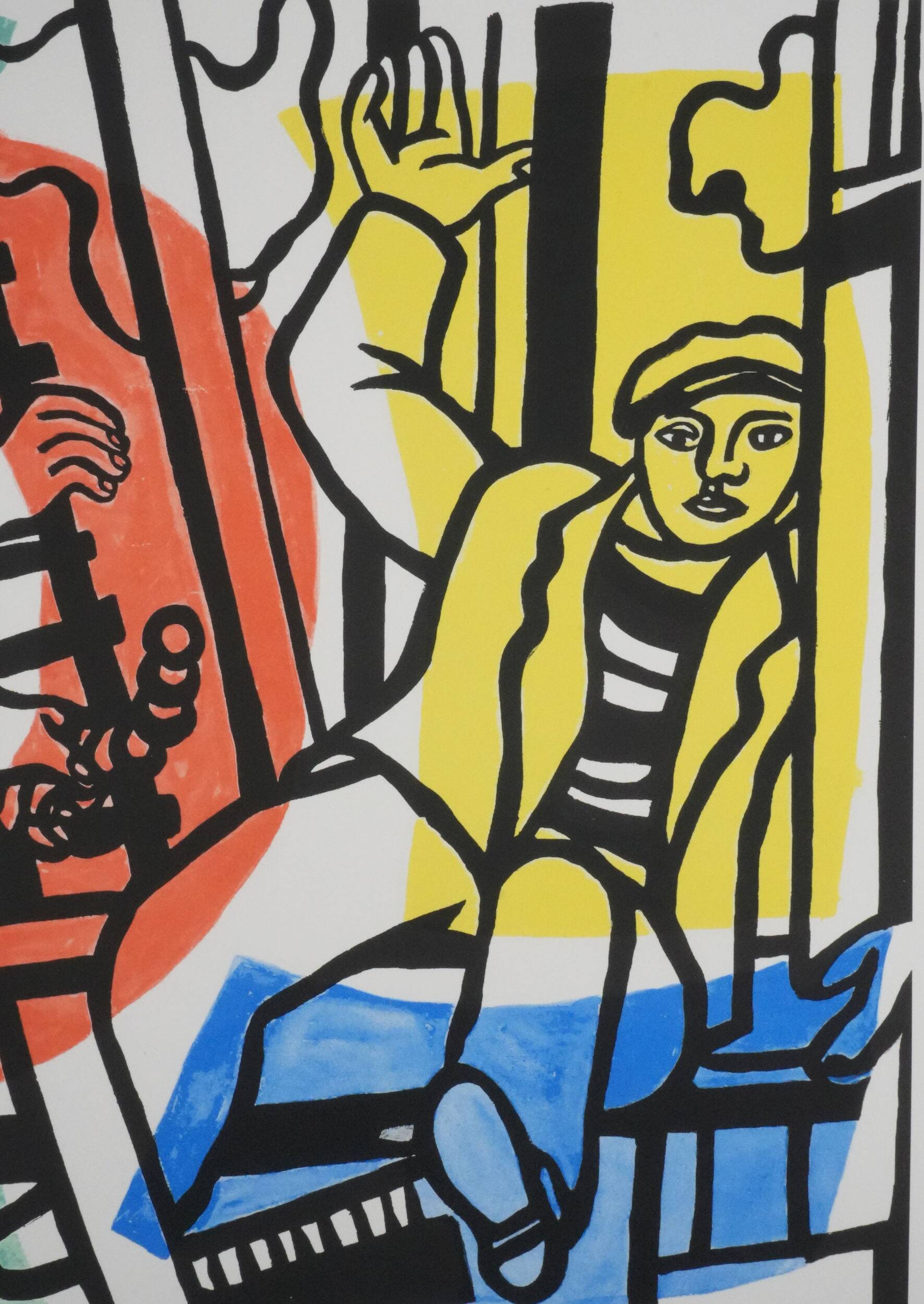 Fernand leger : les constructeurs, lithographie signée