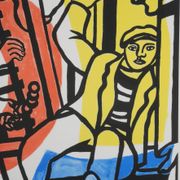 Fernand leger : les constructeurs, lithographie signée