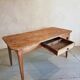 Antique French cherry wood dining table, early 20th century