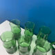 Service a eau carafe et verre vert vintage